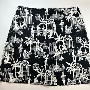 Sabo Skirt Black and White Graphic Mini Skirt